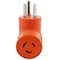 Ac Works Plug Adapter, L6-20R, 10-30P, L6-20P, 10-30P, 0 ft., Orange AD1030L620 - alternate 5